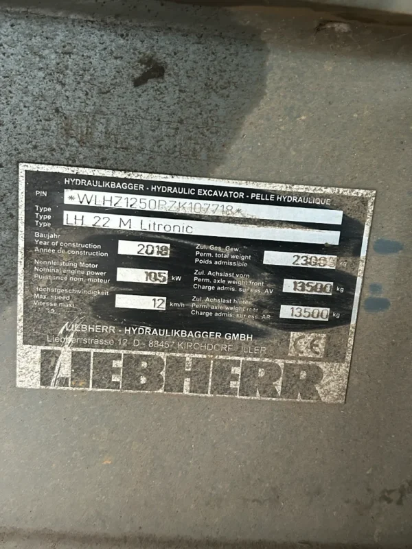 matériel tp occasion pelle sur pneus excavator liebherr gsc négoce